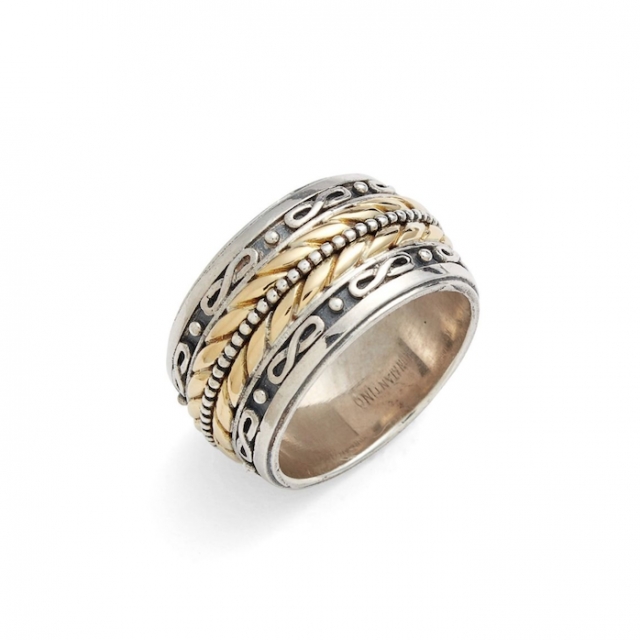 Konstantino 'Orpheus' Etched Band Ring