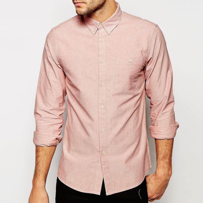 ASOS Oxford Shirt In Rust With Long Sleeves