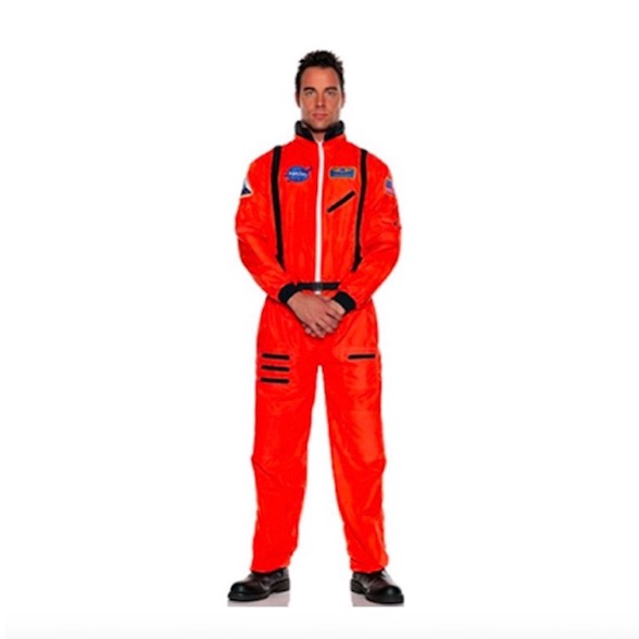 Men's Orange Astronaut Costume