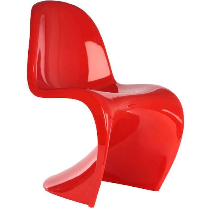 Zuo® ABS Plastic S Chair, Red