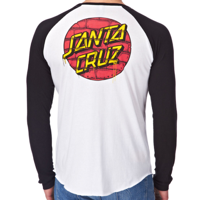 Santa Cruz Tagged Dot Baseball Long Sleeve T-Shirt