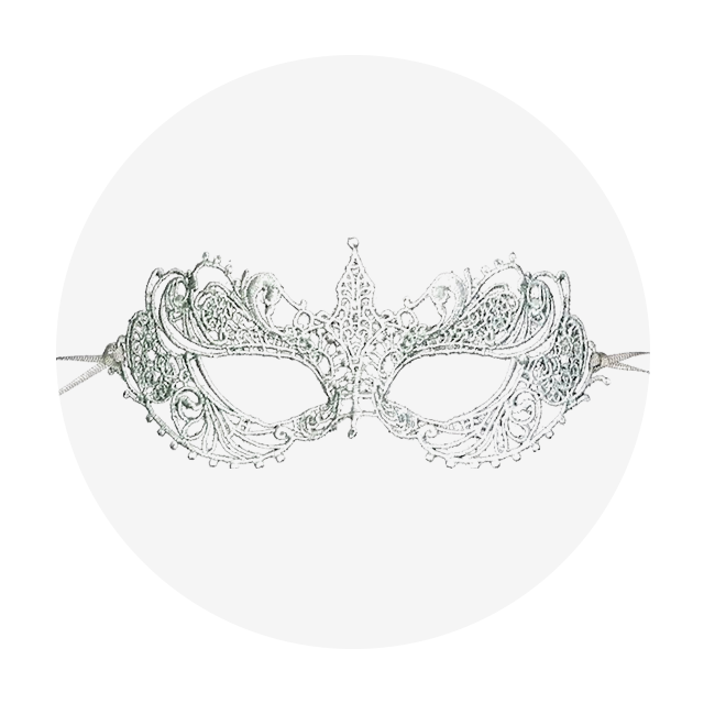 Grey Lace Mask