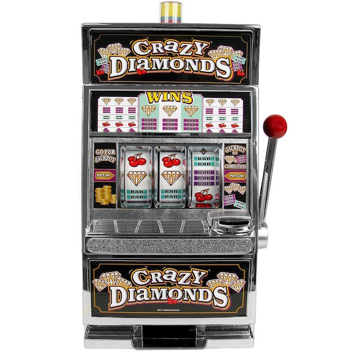 RecZone Crazy Diamonds Slot Machine Bank - Authentic Replication
