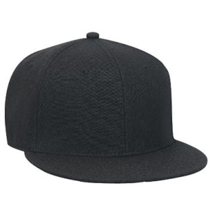 Plain Black Snapback Hat Pro Syle