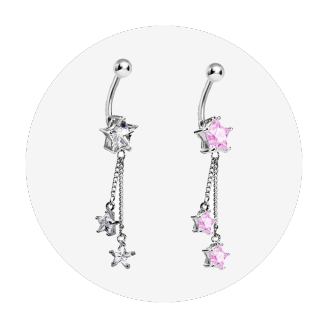 Star Dangle Belly Button Ring