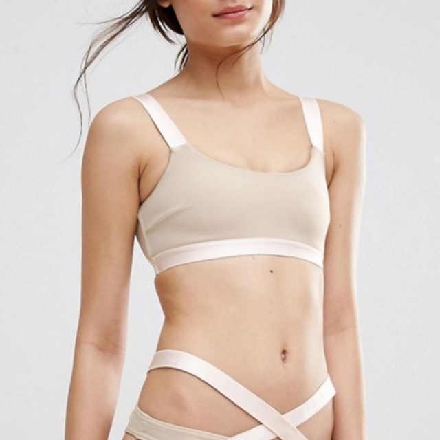 ASOS Elastic Trim Strappy Back Crop Bikini Top