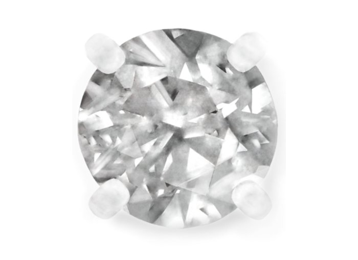 Men's Single Stud Diamond Earring In Stainless Steel (1/4 Ct. T.W.)