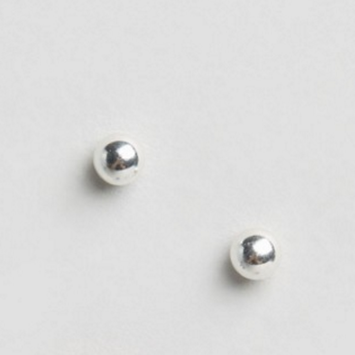 Reclaimed Vintage Silver & Blue Stone Stud Earrings In 2 Pack Sterling Silver