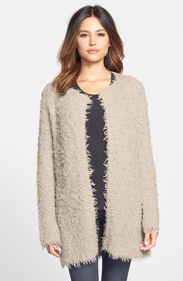 The Fisher Project Shaggy Knit Long Cardigan | Blingby