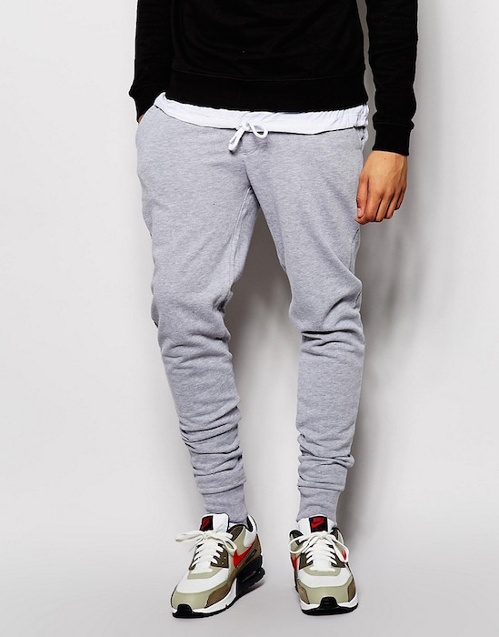 ASOS Skinny Joggers With Zip Fly And Button Detail | Blingby