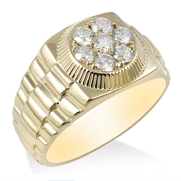 14k Yellow Gold Mens 4/ 5ct TDW Diamond Ring (I-J, I2-I3)
