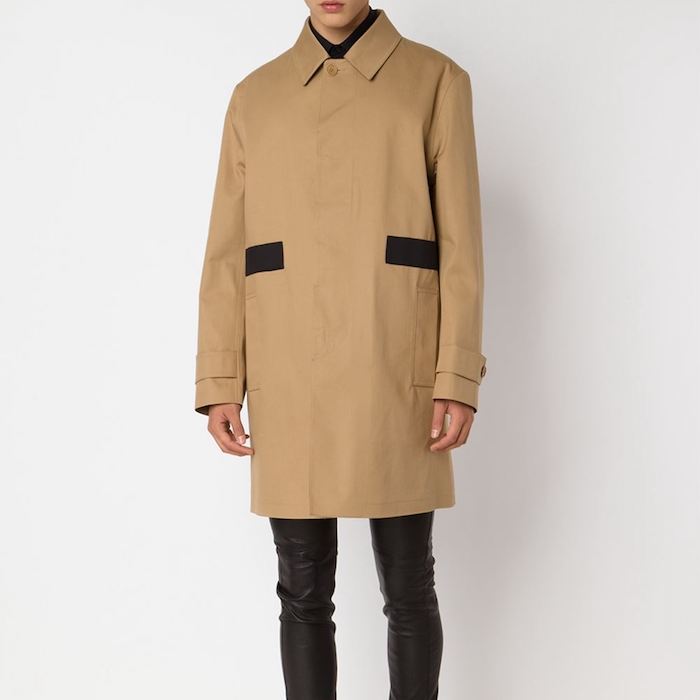 GIVENCHY striped applique trench coat