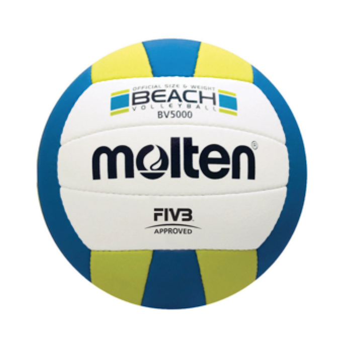 Molten Elite Beach Volleyball (FIVB Approved, Official Outdoor Volleyball of USA Volleyball, Blue/Yellow)