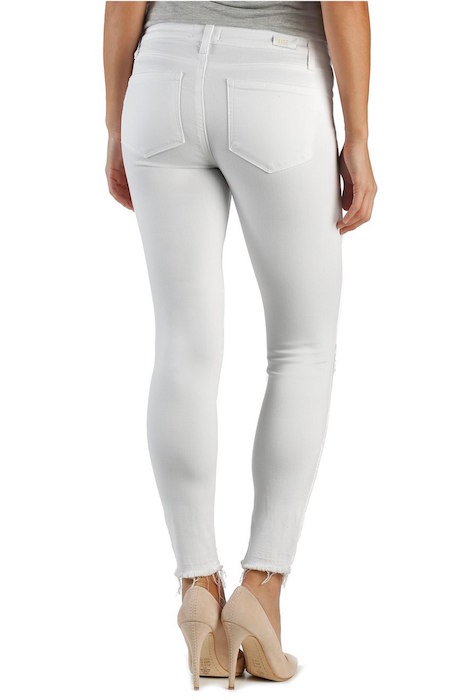 Paige Denim 'Verdugo' Ankle Skinny Jeans (White Mist Destructed)