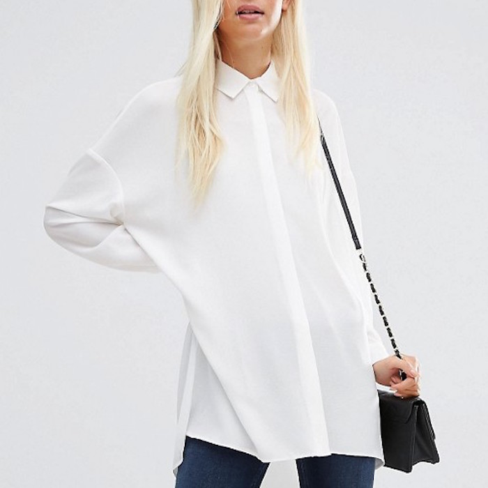 ASOS Sheer and Solid Oversize Blouse