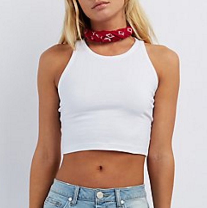 STRAPPY SLEEVELESS CROP TOP