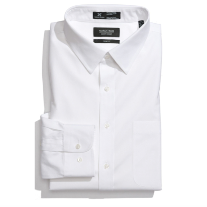 Nordstrom Men's Shop Smartcare™ Wrinkle Free Trim Fit Solid Pinpoint Dress Shirt