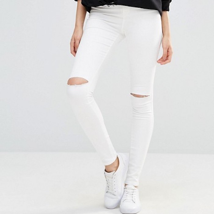 Missguided Tall Vice High Waisted Slash Knee Super Stretch Skinny Jean