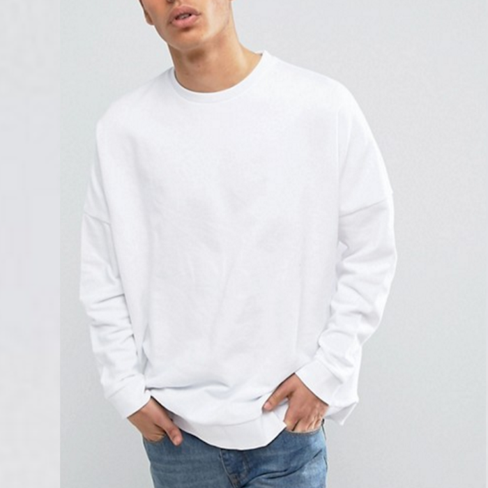 ASOS Extreme Oversized Sweatshirt In White | Blingby