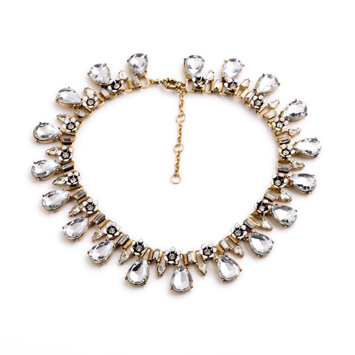 Fit&Wit Rhinestone Crystal Statement Fashion Necklace
