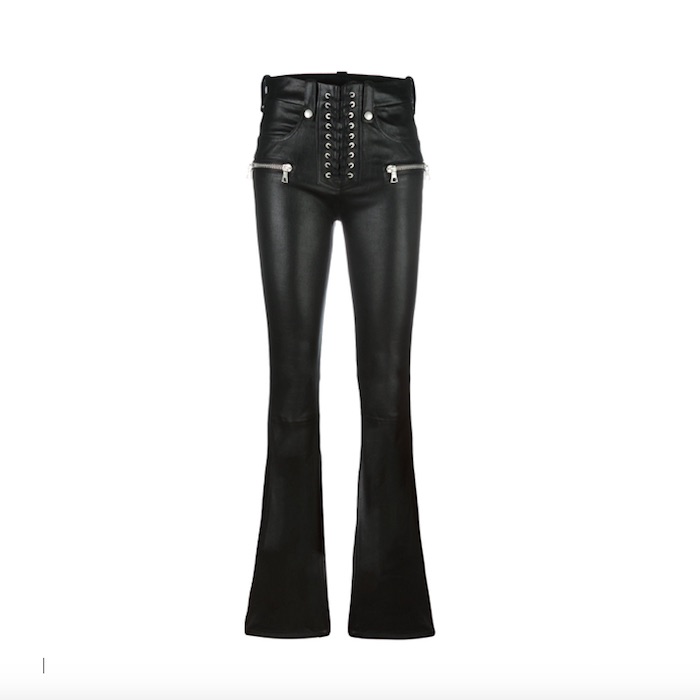 UNRAVEL PROJECT  flared leather trousers
