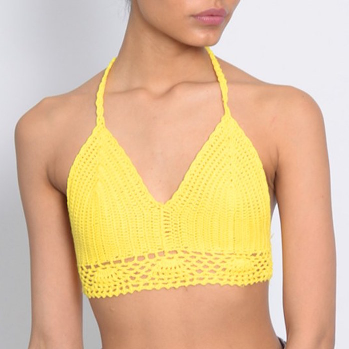 Rare Yellow Crochet Bralet
