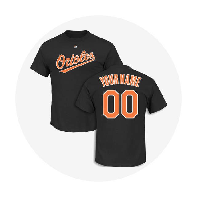 Baltimore Orioles Mens Custom Black T-Shirt