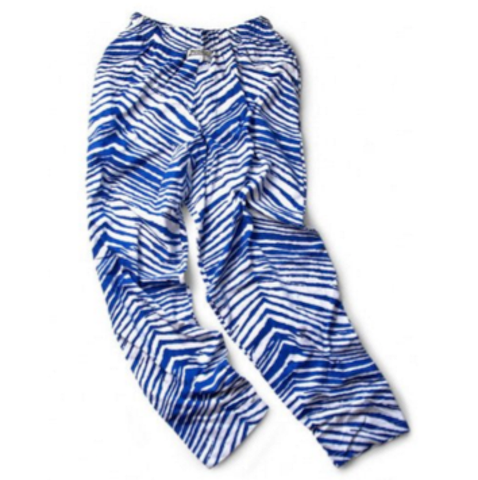 Royal Blue/White Zubaz Zebra Pants
